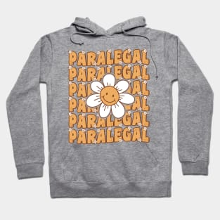 Groovy Retro Paralegal Daisy Flower Cute Legal Assistant Hoodie